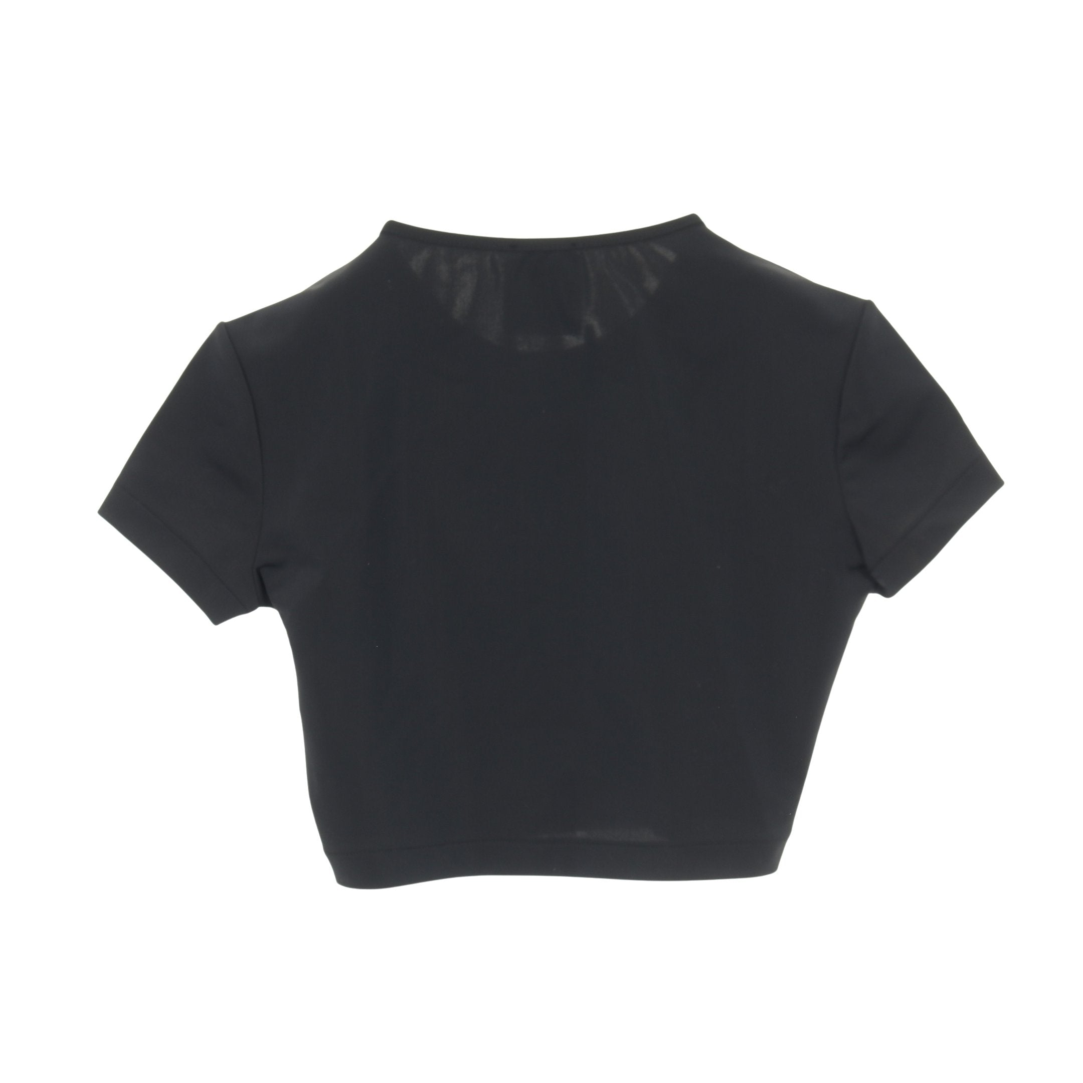 ココマーク カットソー 半袖 クロップド丈 ナイロン ブラック シャネル