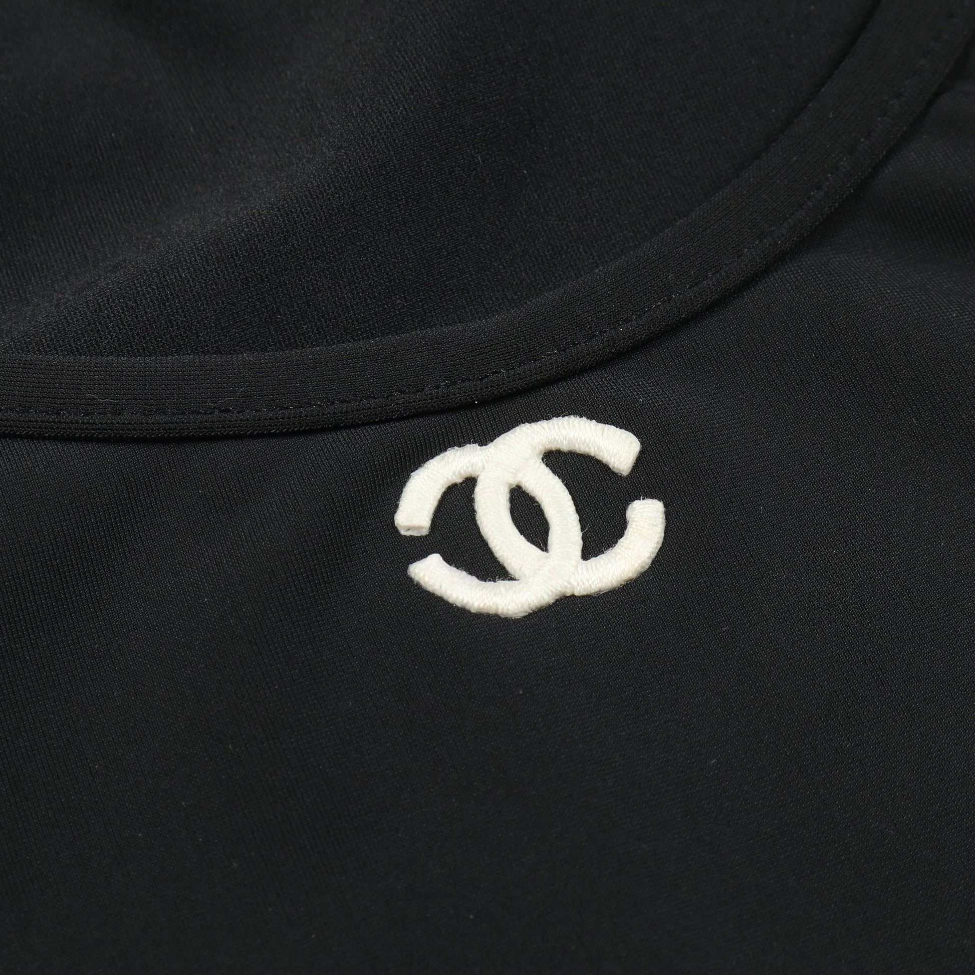 ココマーク カットソー 半袖 クロップド丈 ナイロン ブラック シャネル トップス CHANEL
