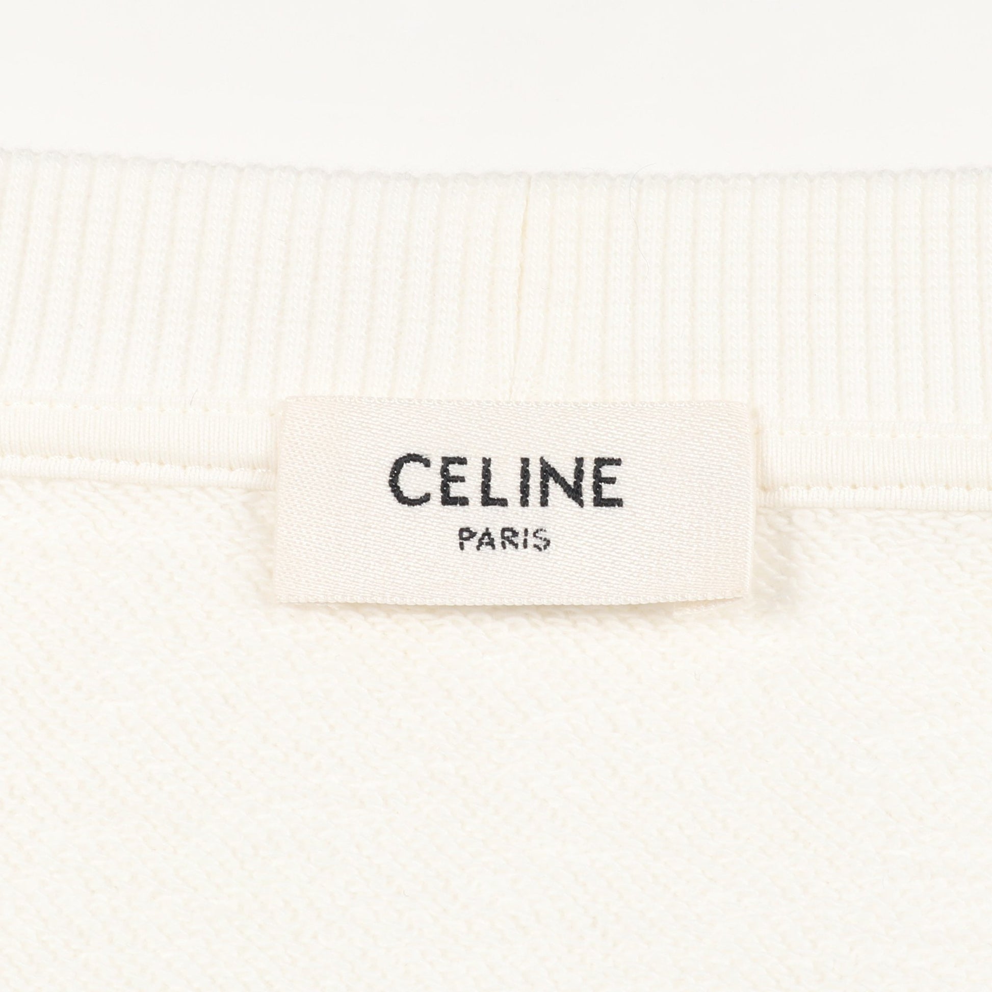 トリオンフ スウェットシャツ 半袖 ロゴ プリント コットン ホワイト ブルー レッド セリーヌ トップス CELINE
