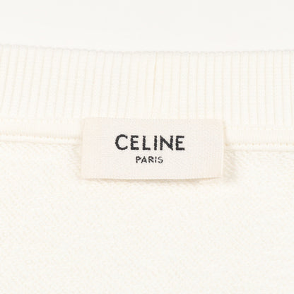 トリオンフ スウェットシャツ 半袖 ロゴ プリント コットン ホワイト ブルー レッド セリーヌ トップス CELINE