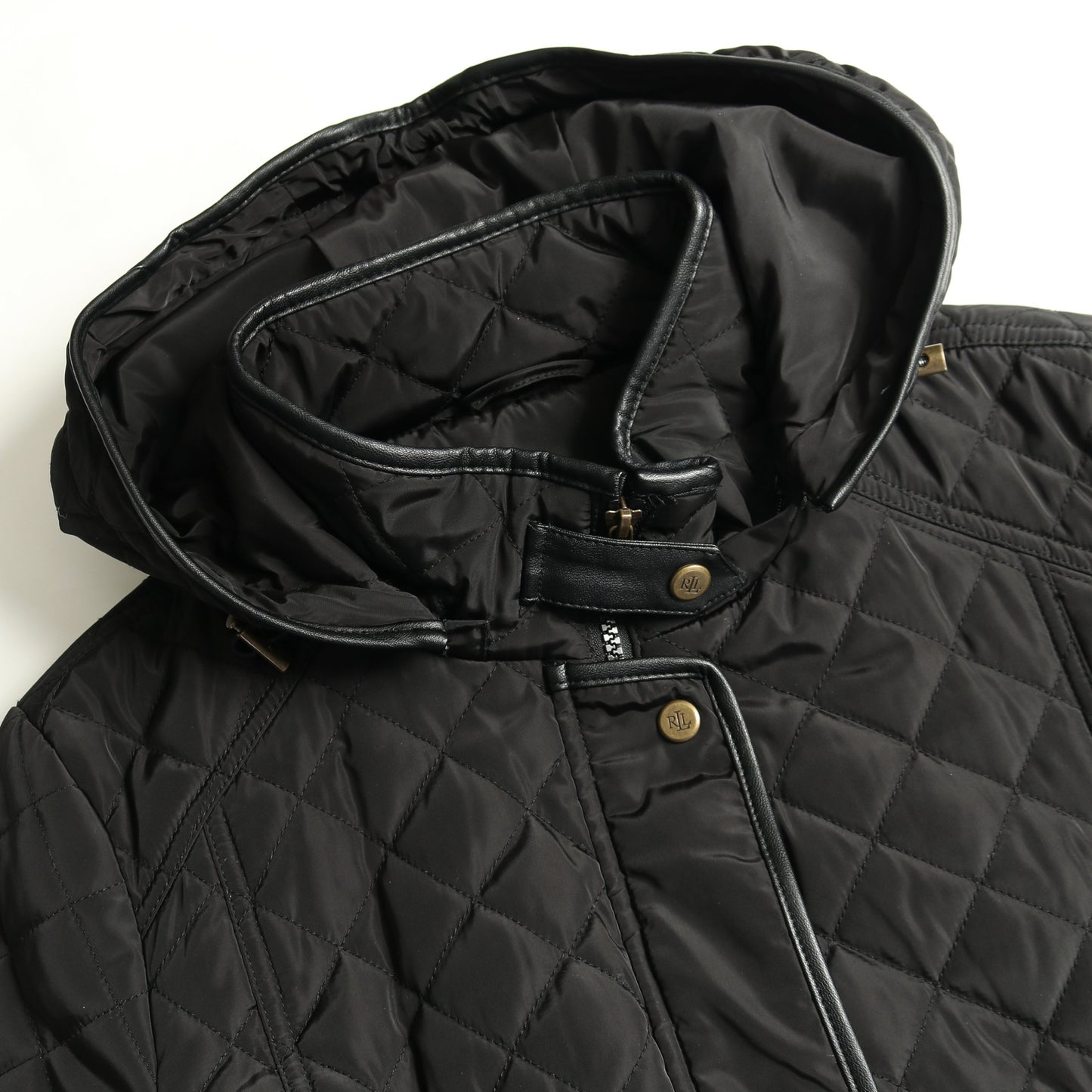 キルティングコート ブラック ローレンラルフローレン アウター LAUREN RALPH LAUREN