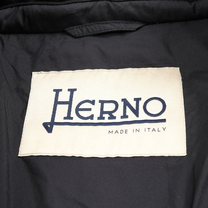 ダウンコート ウール ナイロン ブラック 切替 ヘルノ アウター HERNO