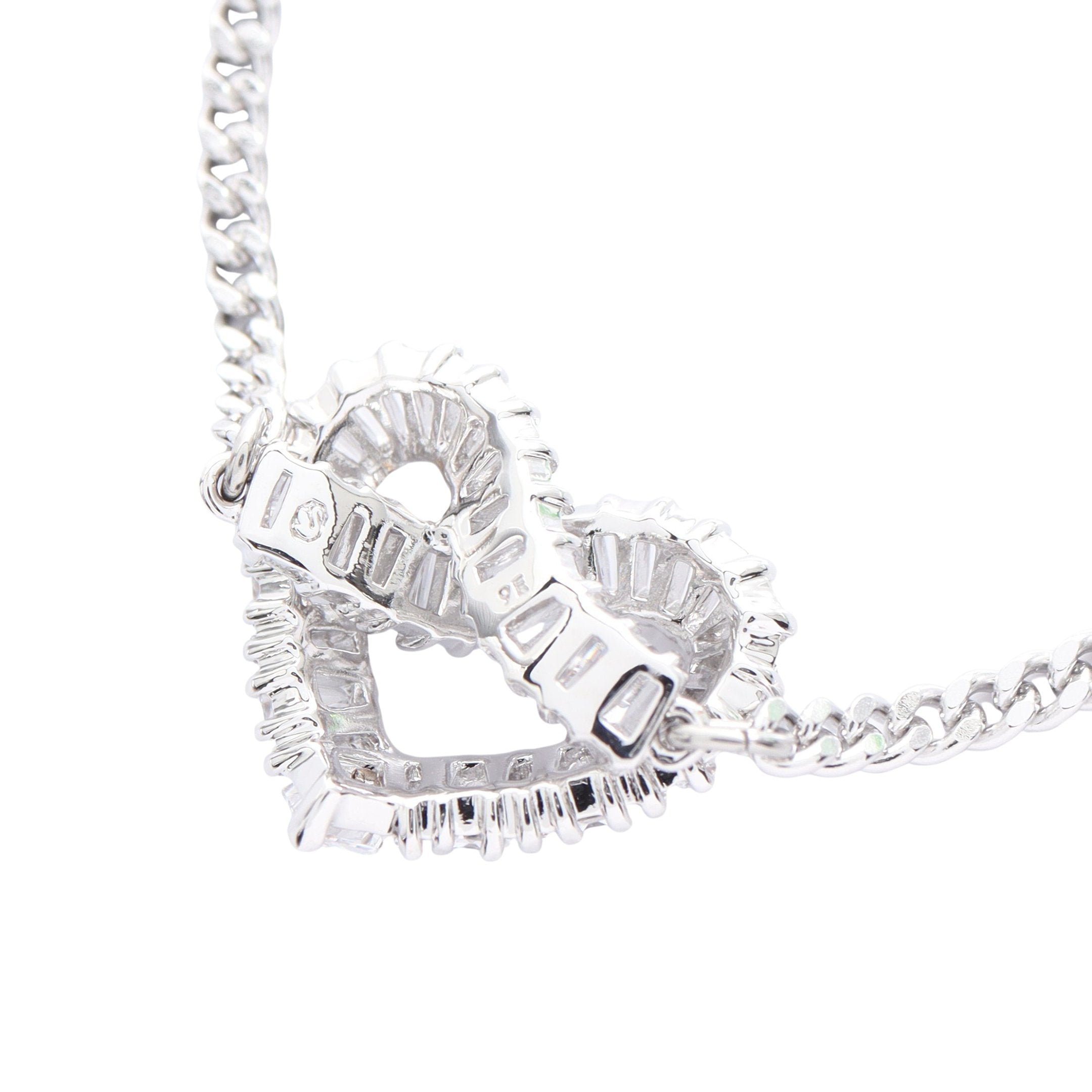 Matrix ハート ブレスレット クリスタル シルバー クリア