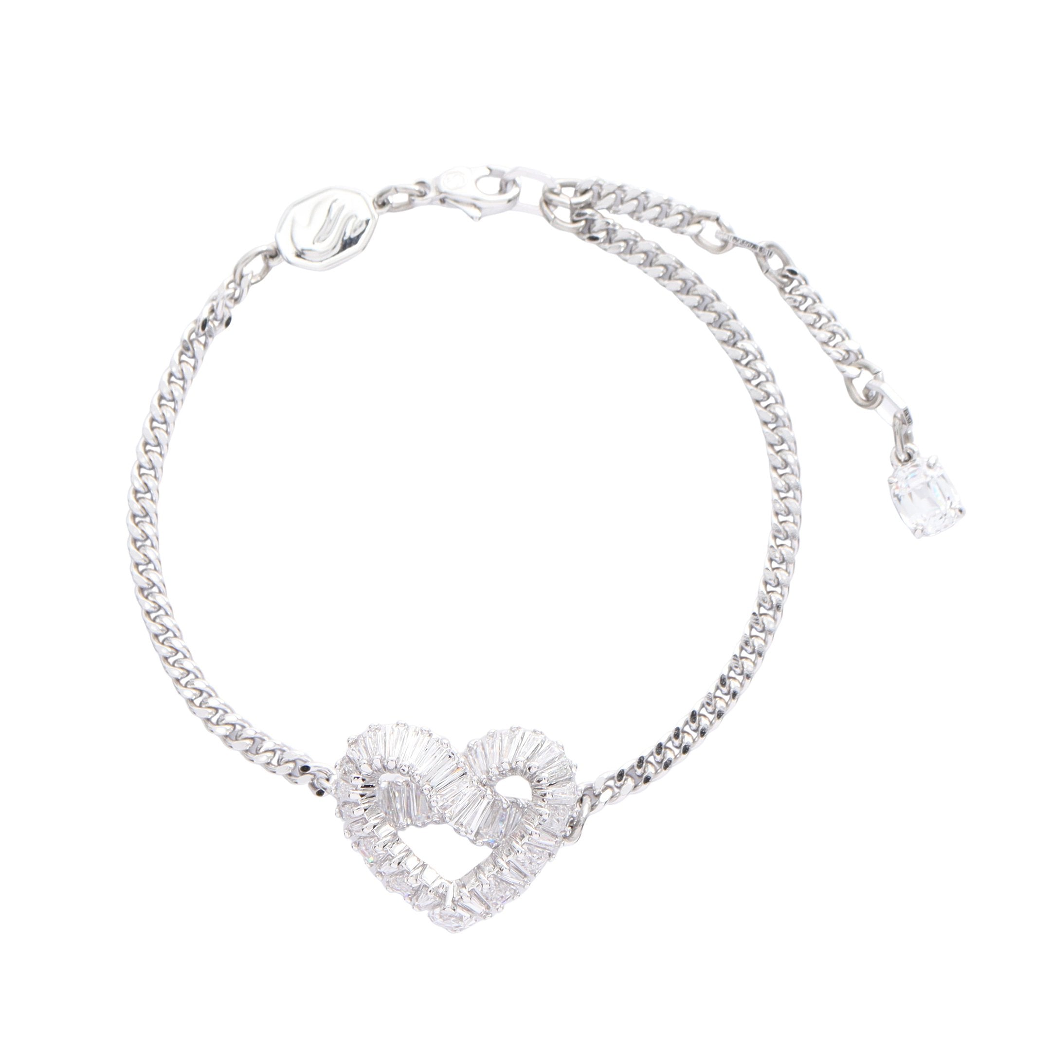 ハート型クリスタルブレスレット Matrix ハート ブレスレット クリスタル シルバー クリア