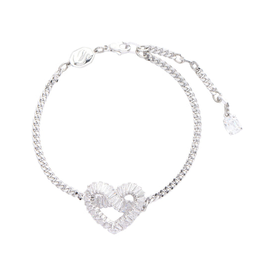 Matrix ハート ブレスレット クリスタル シルバー クリア スワロフスキー アクセサリー SWAROVSKI