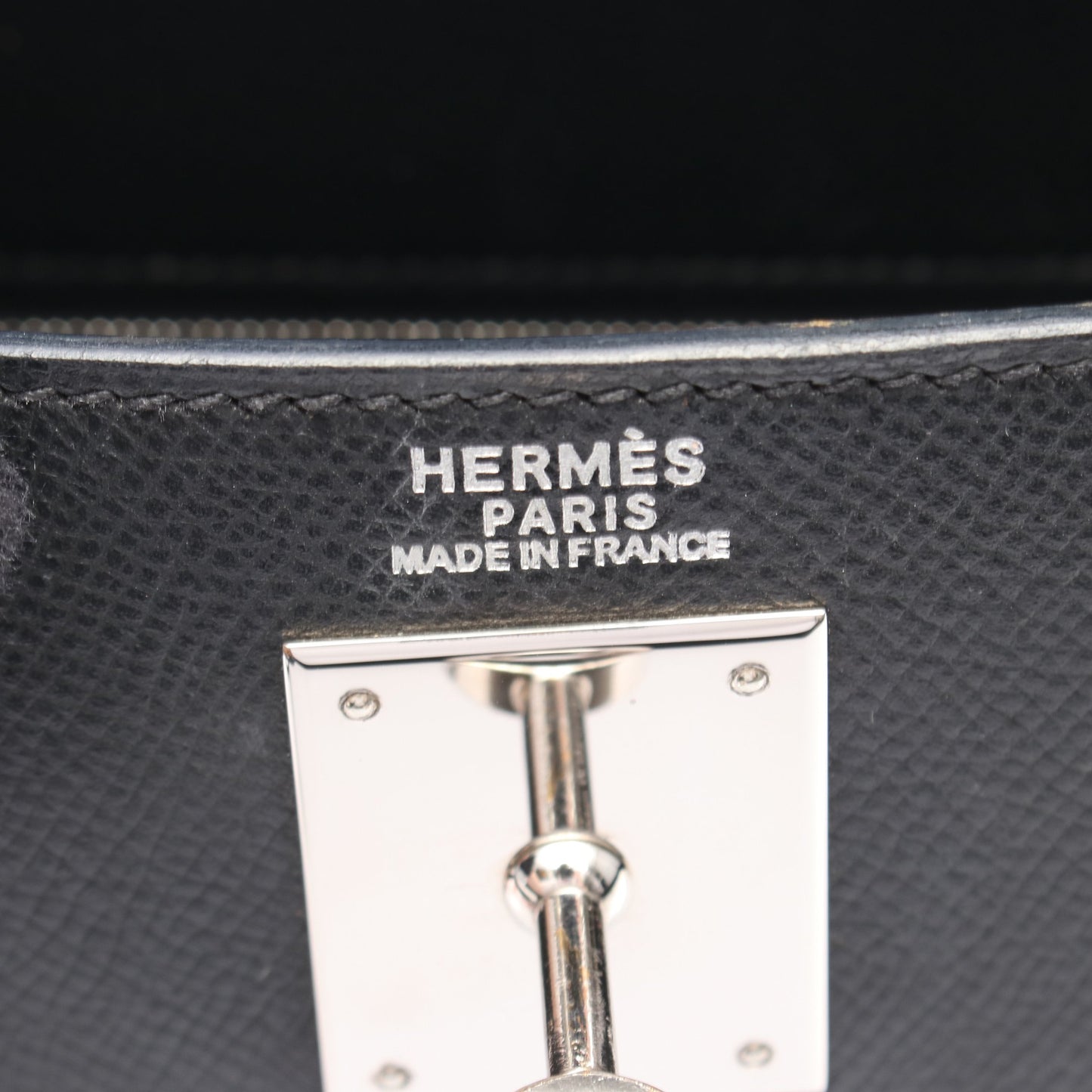 ケリー32 ハンドバッグ クシュベル ブラック シルバー金具 外縫い 2WAY □H刻印 エルメス バッグ HERMES