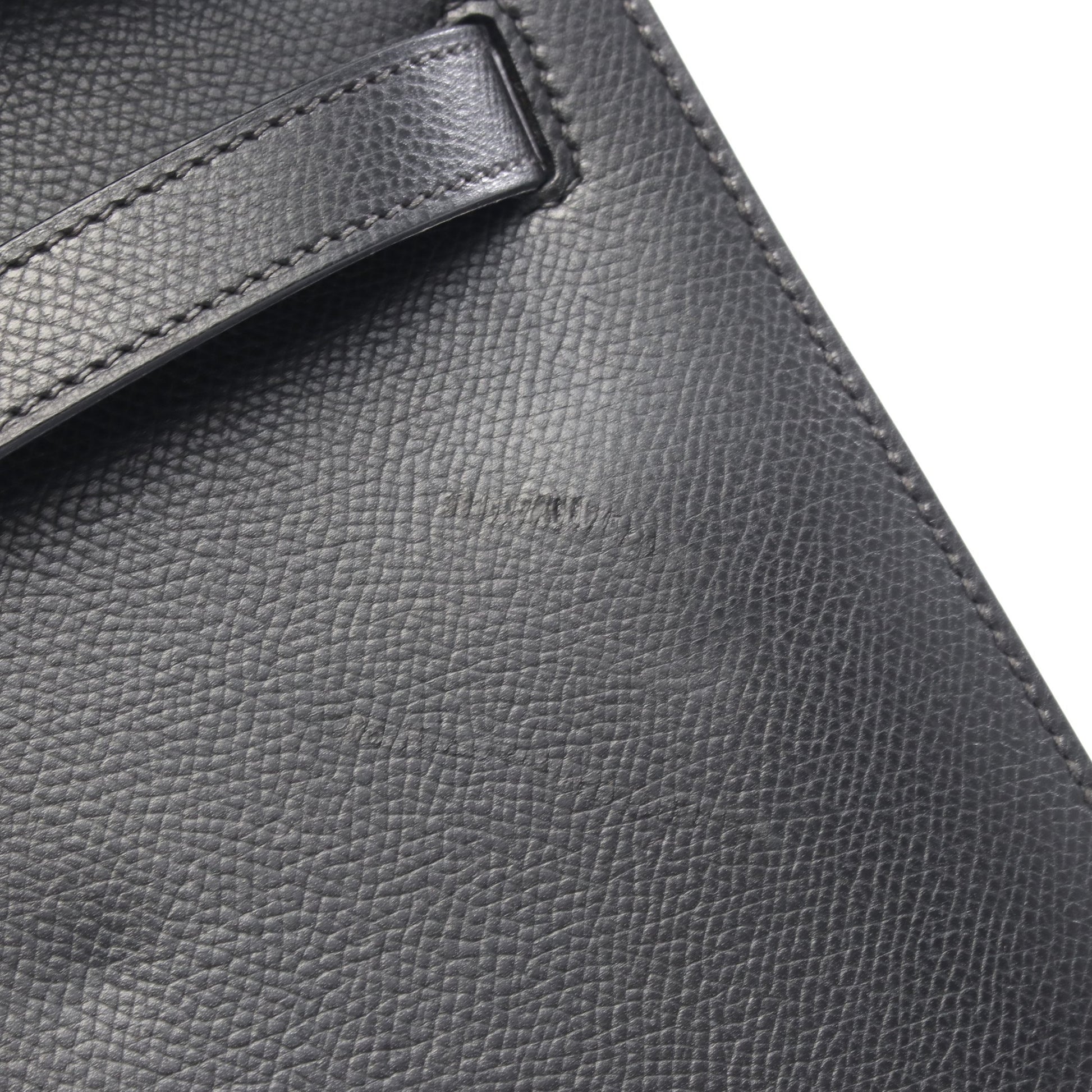 ケリー32 ハンドバッグ クシュベル ブラック シルバー金具 外縫い 2WAY □H刻印 エルメス バッグ HERMES