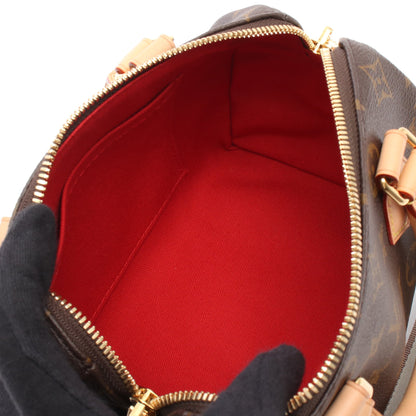 スピーディ バンドリエール 20 モノグラム ベージュ ハンドバッグ PVC レザー ブラウン 2WAY ルイヴィトン バッグ LOUIS VUITTON