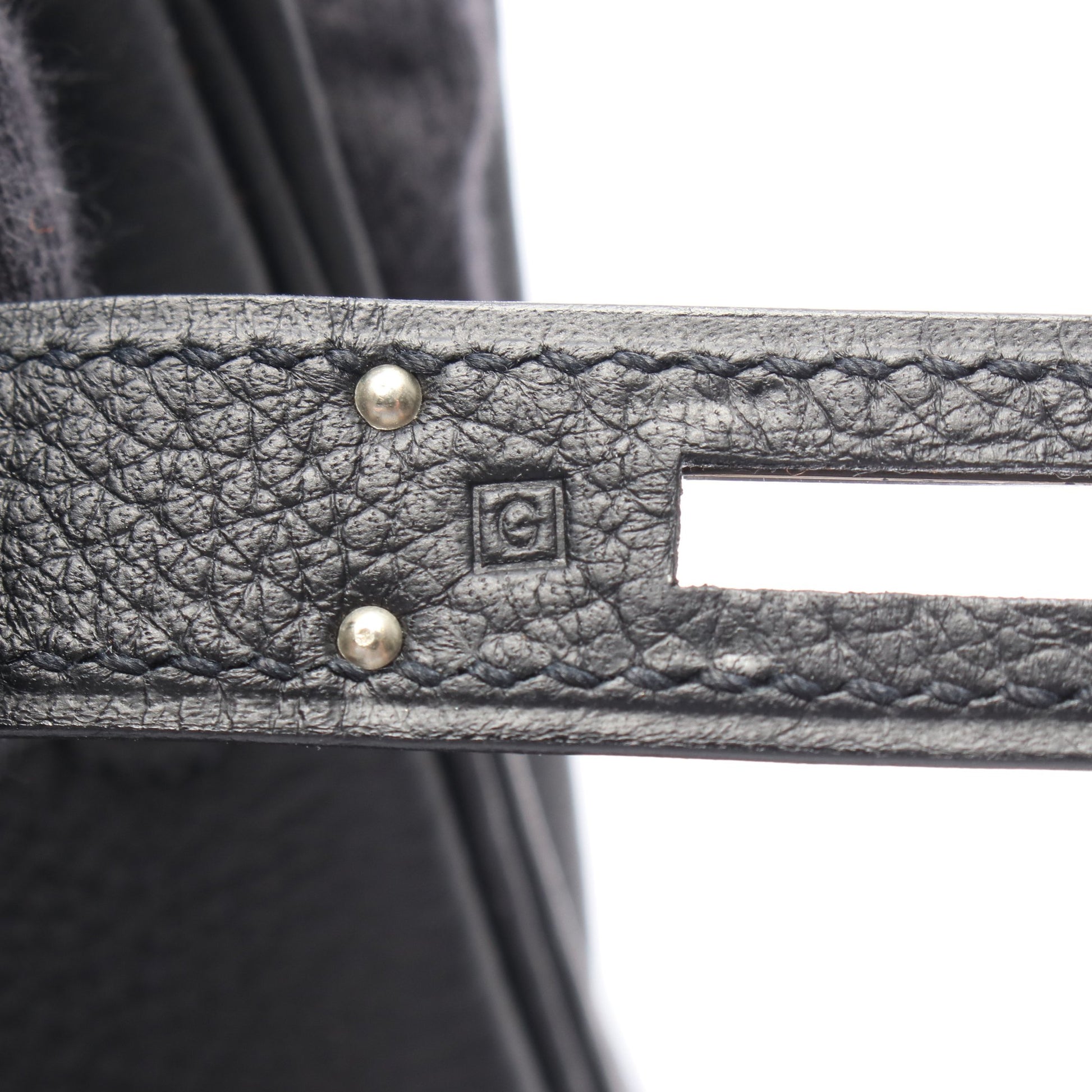 ケリー35 ハンドバッグ トゴ ブラック シルバー金具 内縫い 2WAY □G刻印 エルメス バッグ HERMES