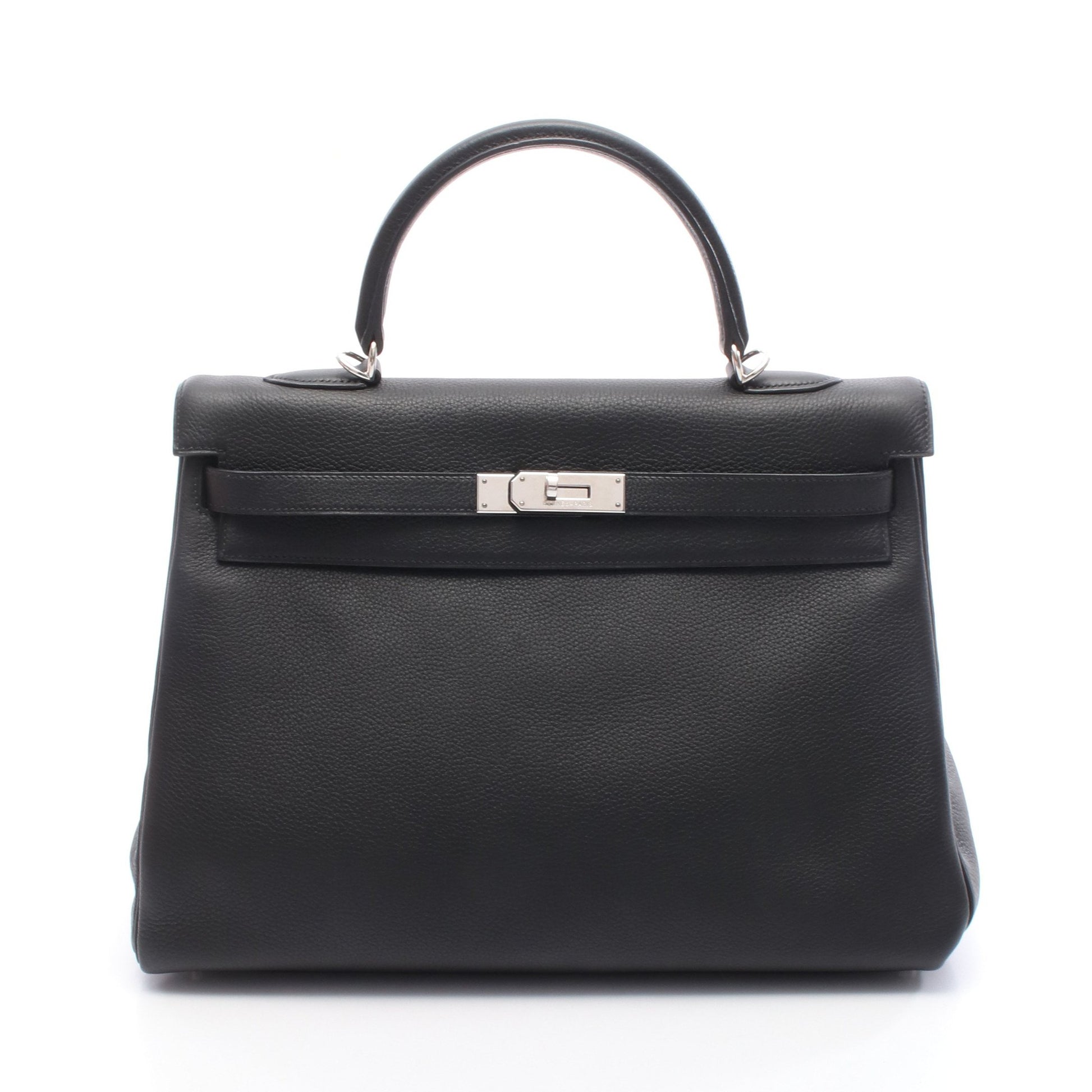 ケリー35 ハンドバッグ トゴ ブラック シルバー金具 内縫い 2WAY □G刻印 エルメス バッグ HERMES