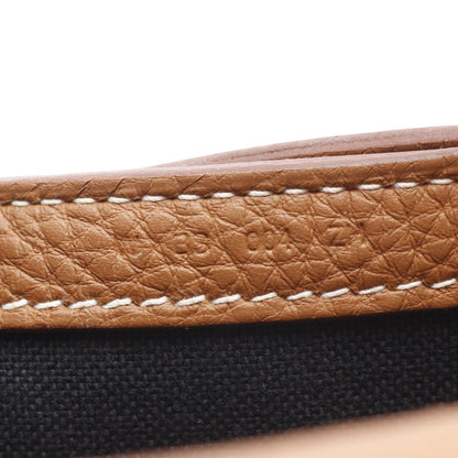スティーブ ライト ジュニア ゴールド ショルダーバッグ トゴ ブラウン シルバー金具 W刻印 エルメス バッグ HERMES