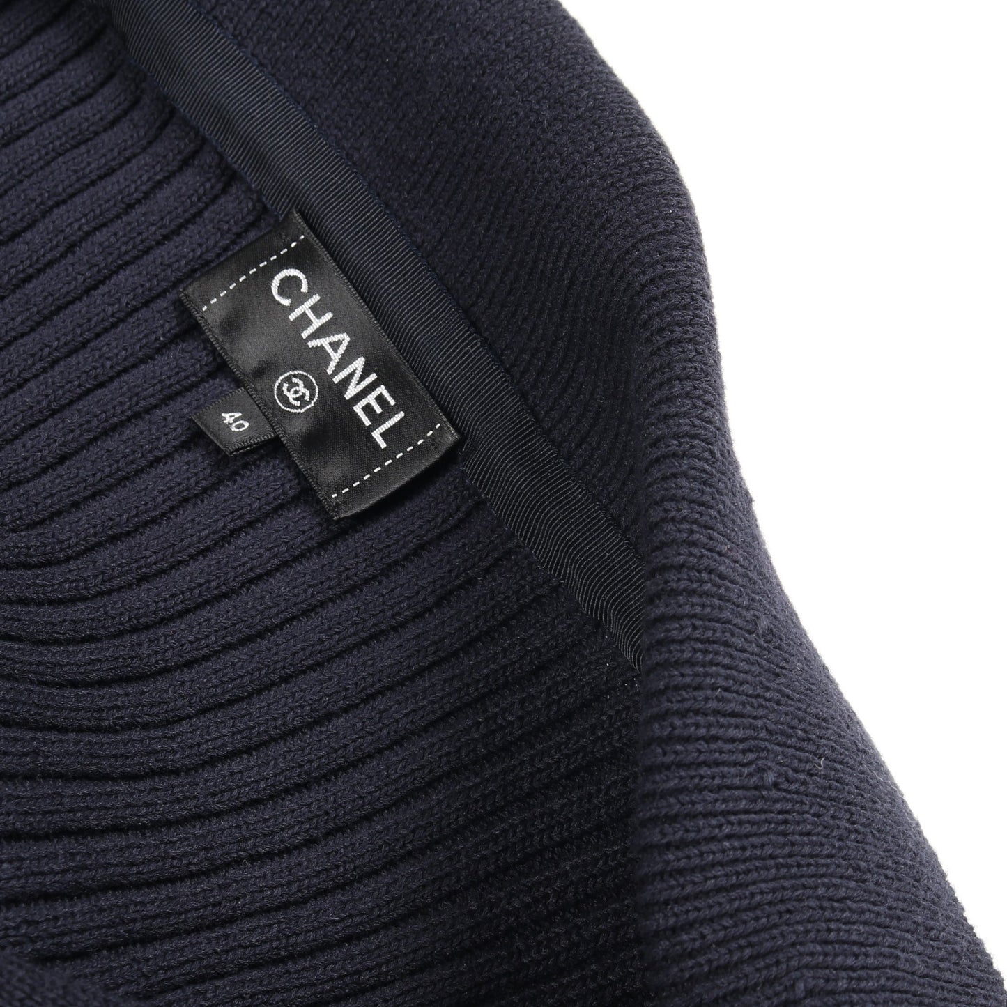 ココマークボタン ニット カーディガン コットン ネイビー シャネル トップス CHANEL