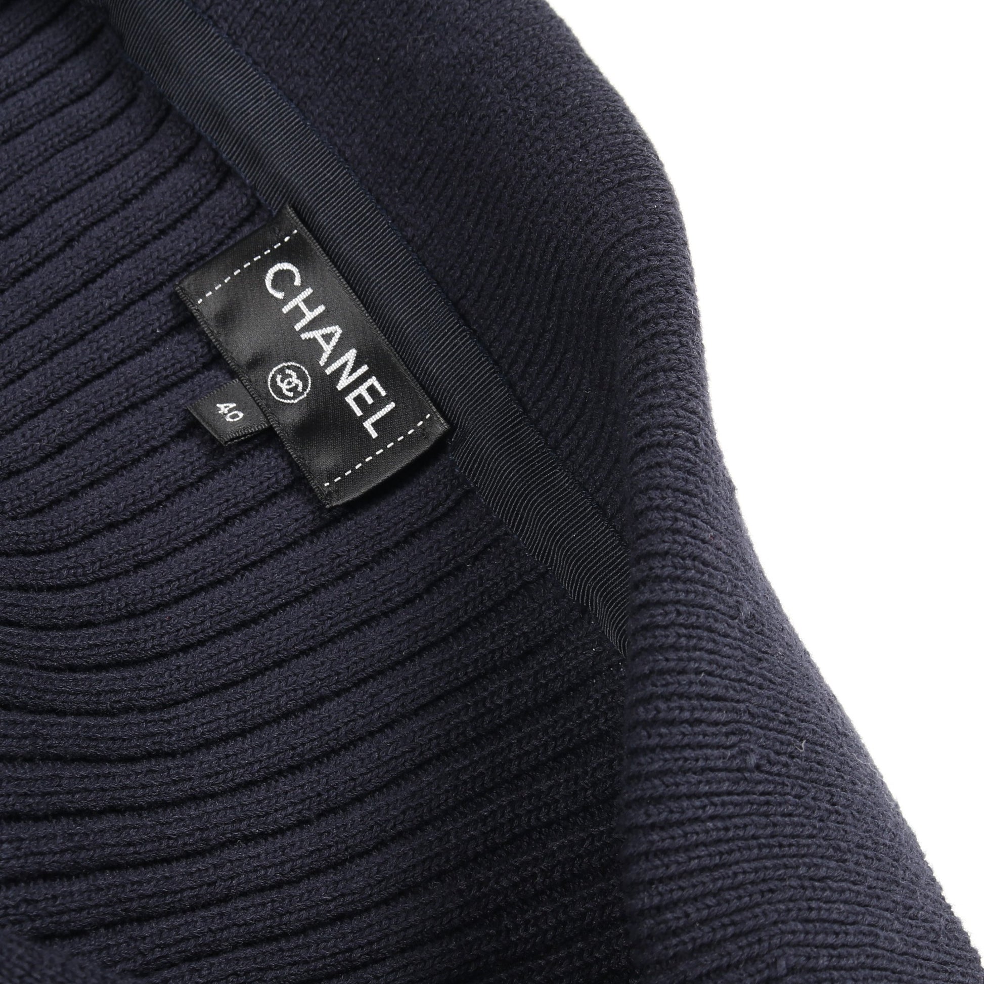 ココマークボタン ニット カーディガン コットン ネイビー シャネル トップス CHANEL