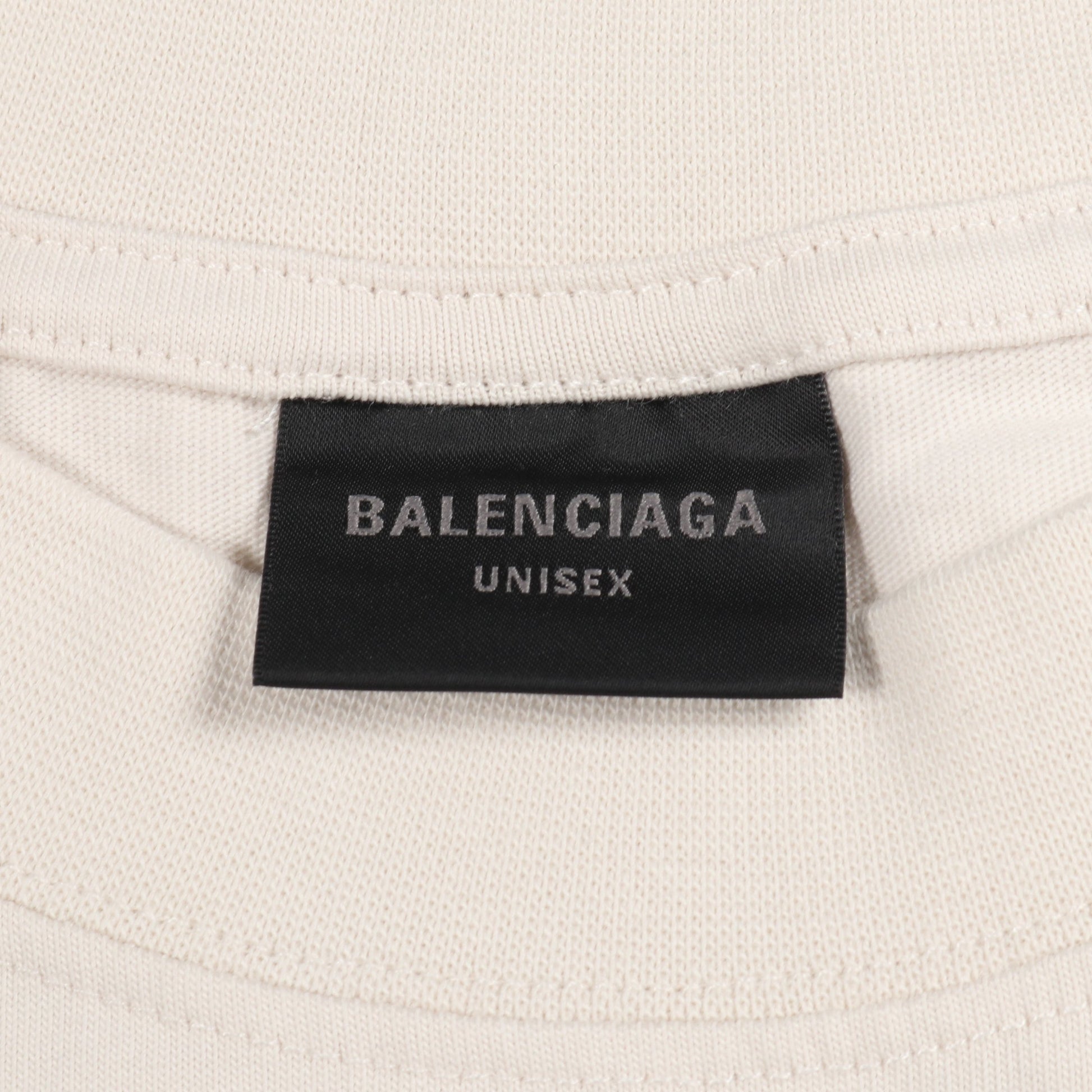 Political Stencil Tシャツ クルーネック 半袖 コットン オフホワイト バレンシアガ トップス BALENCIAGA