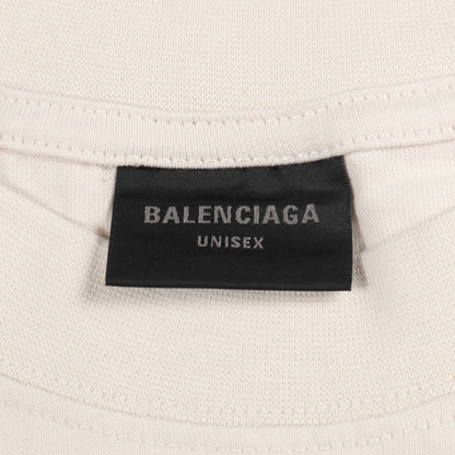 Political Stencil Tシャツ クルーネック 半袖 コットン オフホワイト バレンシアガ トップス BALENCIAGA