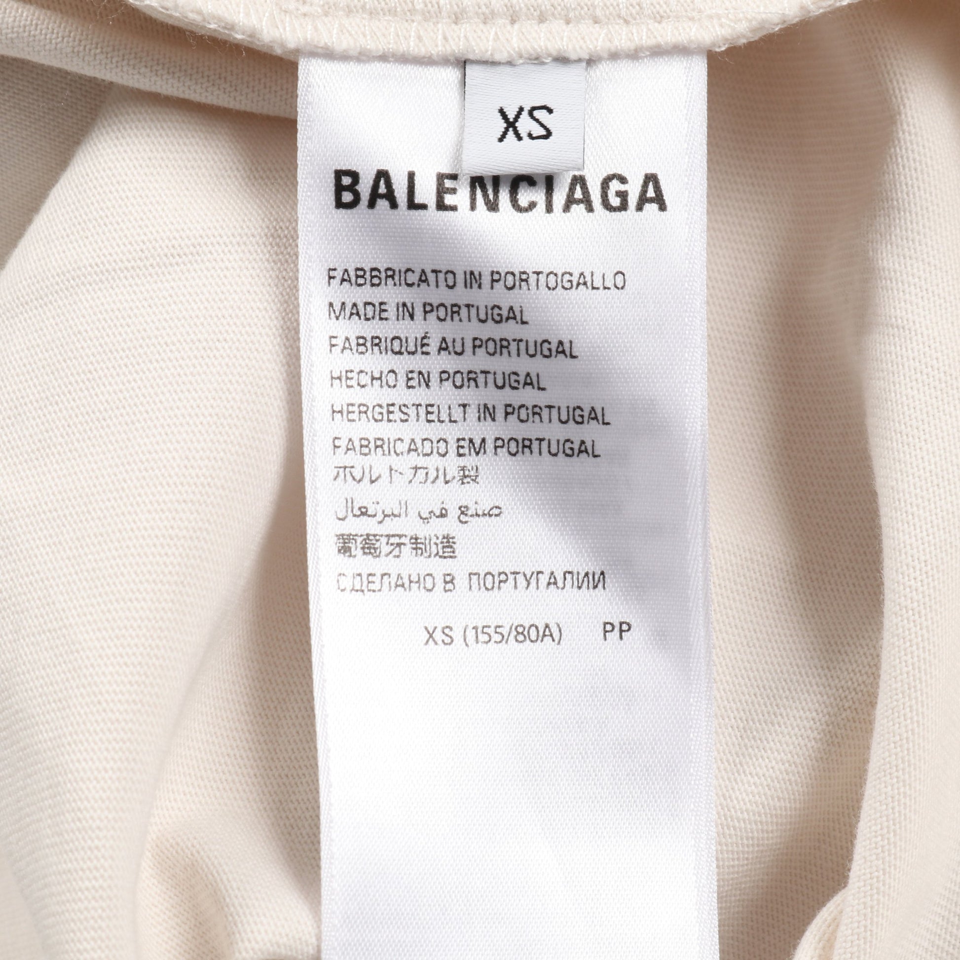 Political Stencil Tシャツ クルーネック 半袖 コットン オフホワイト バレンシアガ トップス BALENCIAGA
