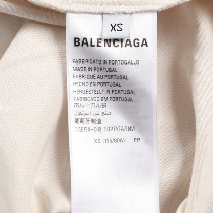 Political Stencil Tシャツ クルーネック 半袖 コットン オフホワイト バレンシアガ トップス BALENCIAGA