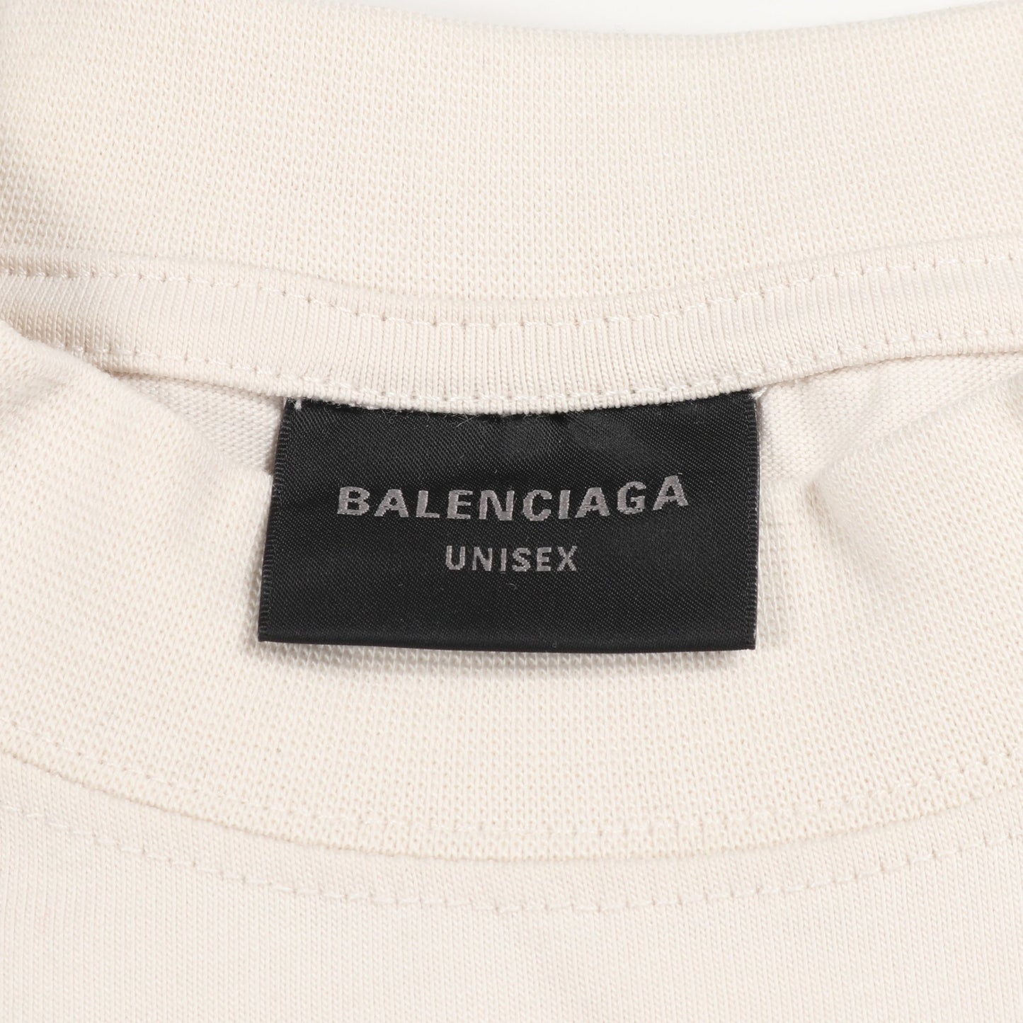 Political Stencil Tシャツ クルーネック 半袖 コットン オフホワイト バレンシアガ トップス BALENCIAGA