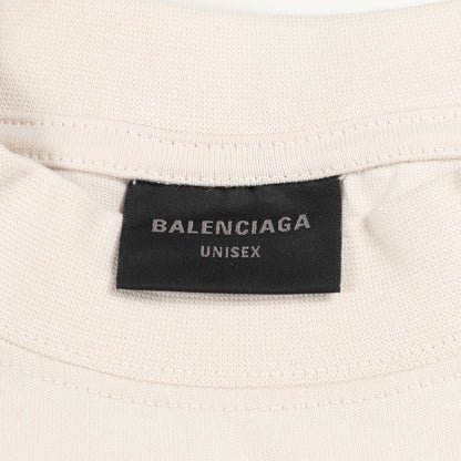 Political Stencil Tシャツ クルーネック 半袖 コットン オフホワイト バレンシアガ トップス BALENCIAGA