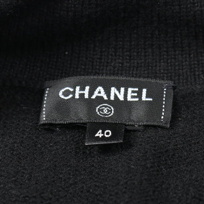 ココマークボタン オープンフロント カーディガン カシミヤ ブラック シャネル トップス CHANEL