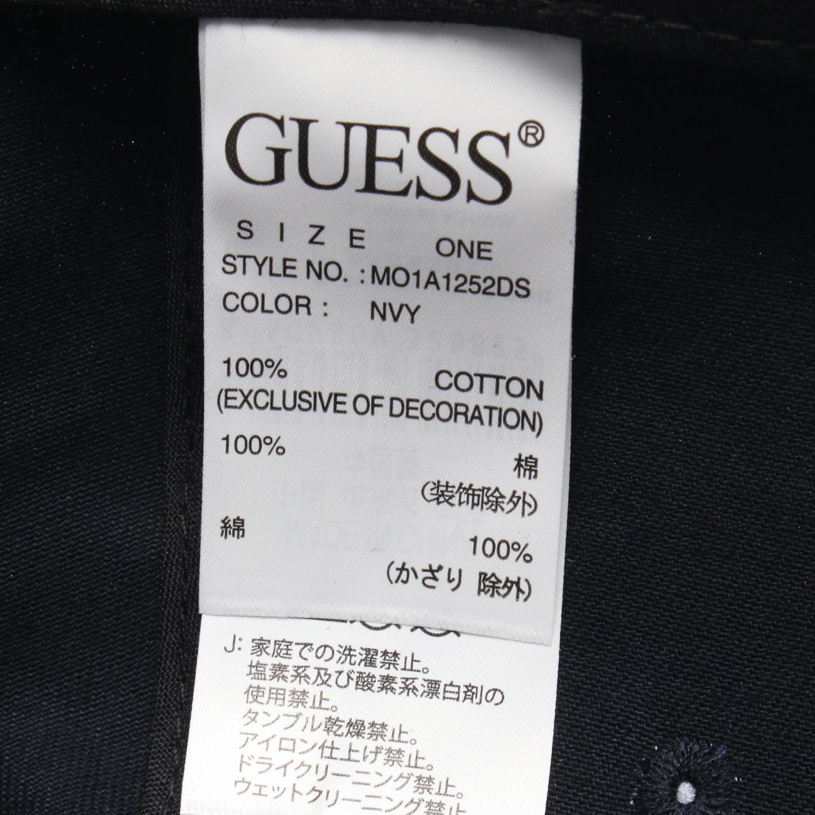 キャップ その他 コットン ネイビー ゲス 財布・小物 GUESS