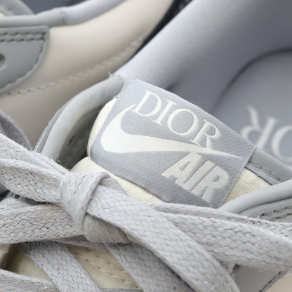 DIOR × Nike Air Jordan 1 Low スニーカー レザー キャンバス ホワイト グレー ディオール シューズ DIOR