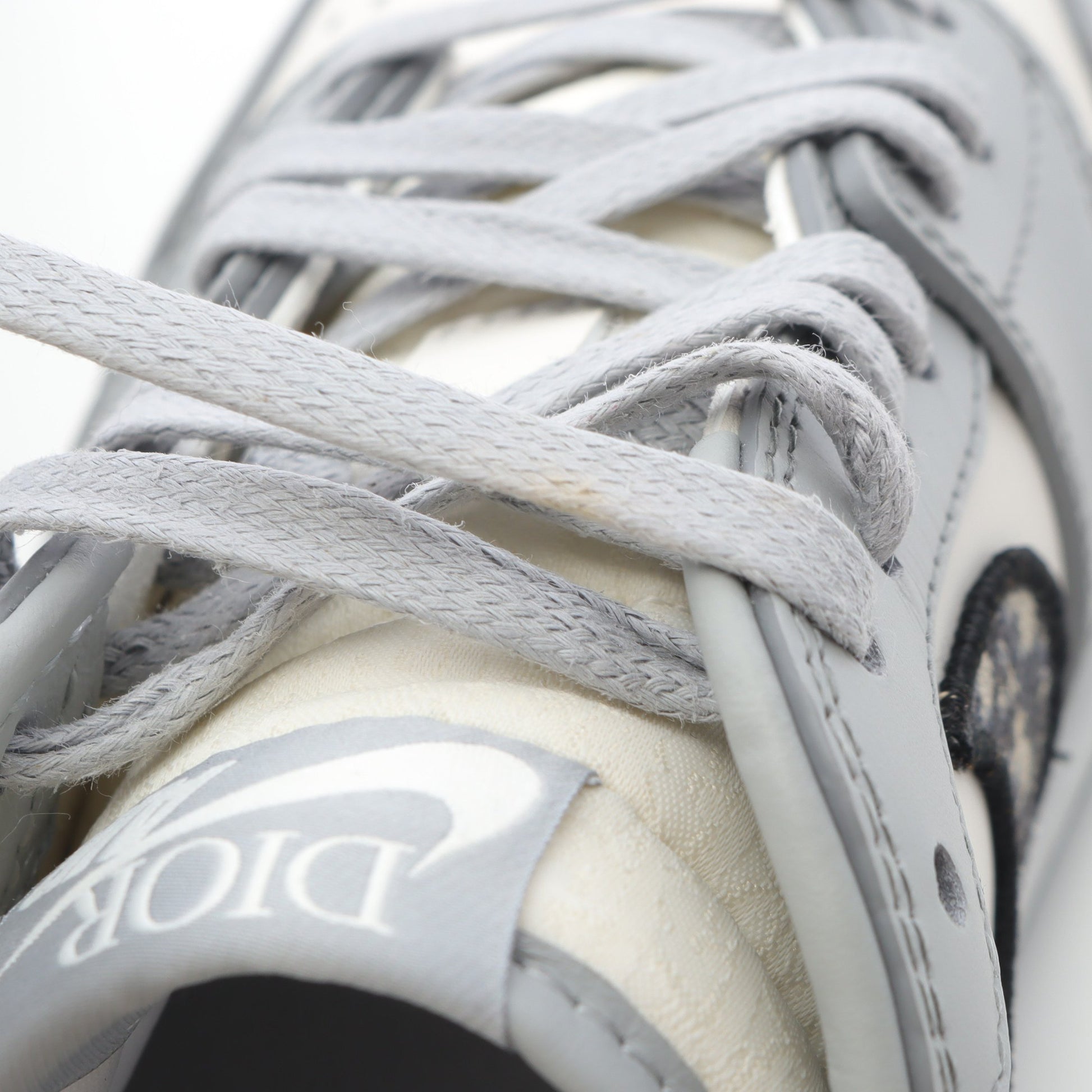 DIOR × Nike Air Jordan 1 Low スニーカー レザー キャンバス ホワイト グレー ディオール シューズ DIOR