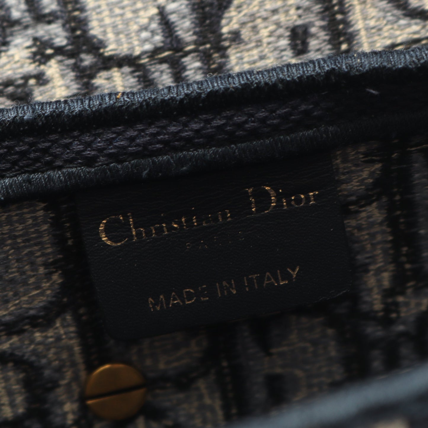 サドルバッグ オブリークジャカード ハンドバッグ キャンバス ベージュ ネイビー クリスチャンディオール バッグ Christian Dior
