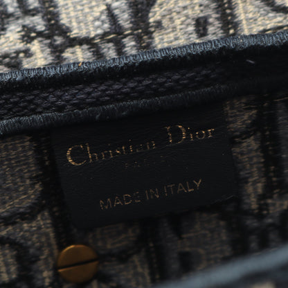 サドルバッグ オブリークジャカード ハンドバッグ キャンバス ベージュ ネイビー クリスチャンディオール バッグ Christian Dior