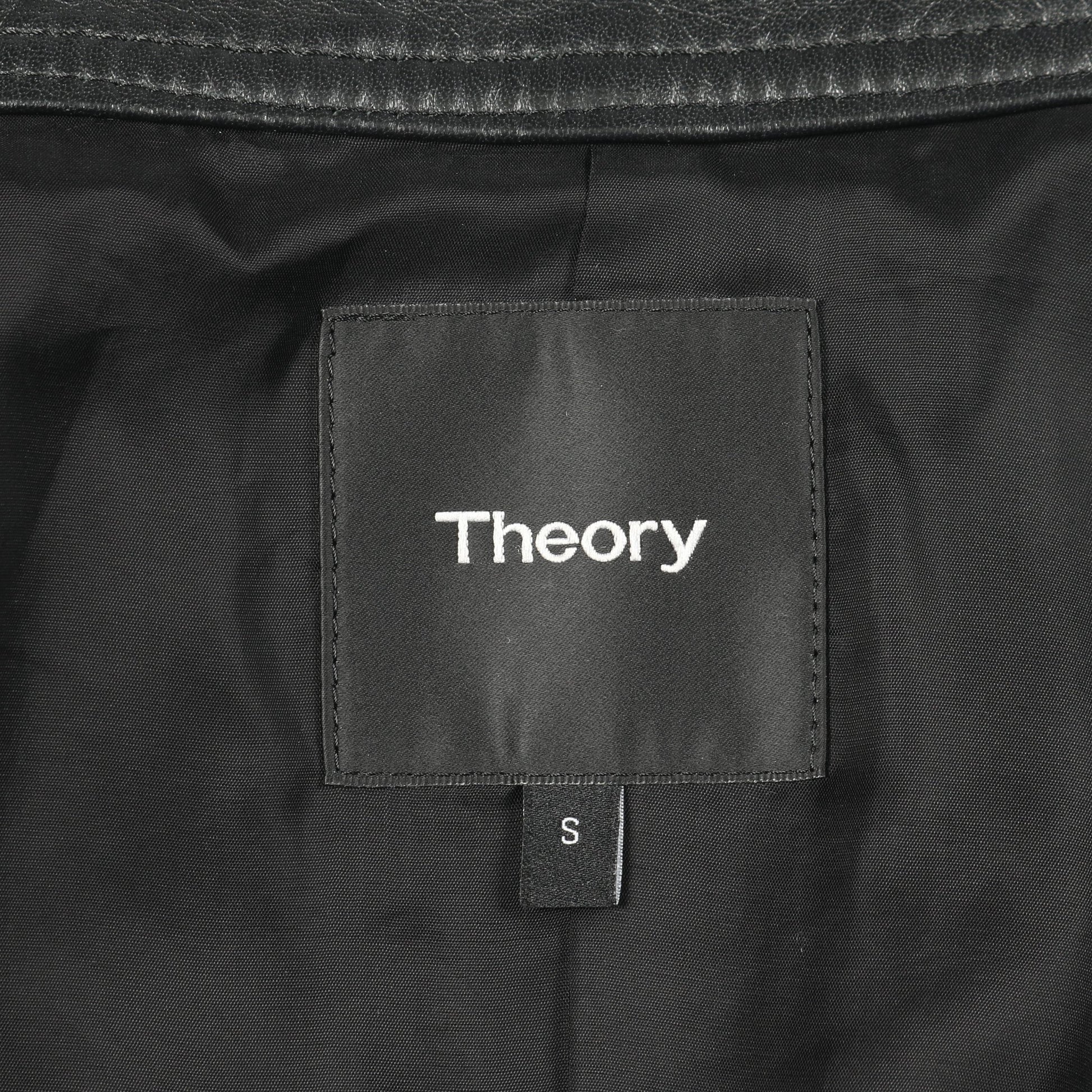 シングルライダースジャケット ブルゾン レザー ブラック セオリー アウター theory