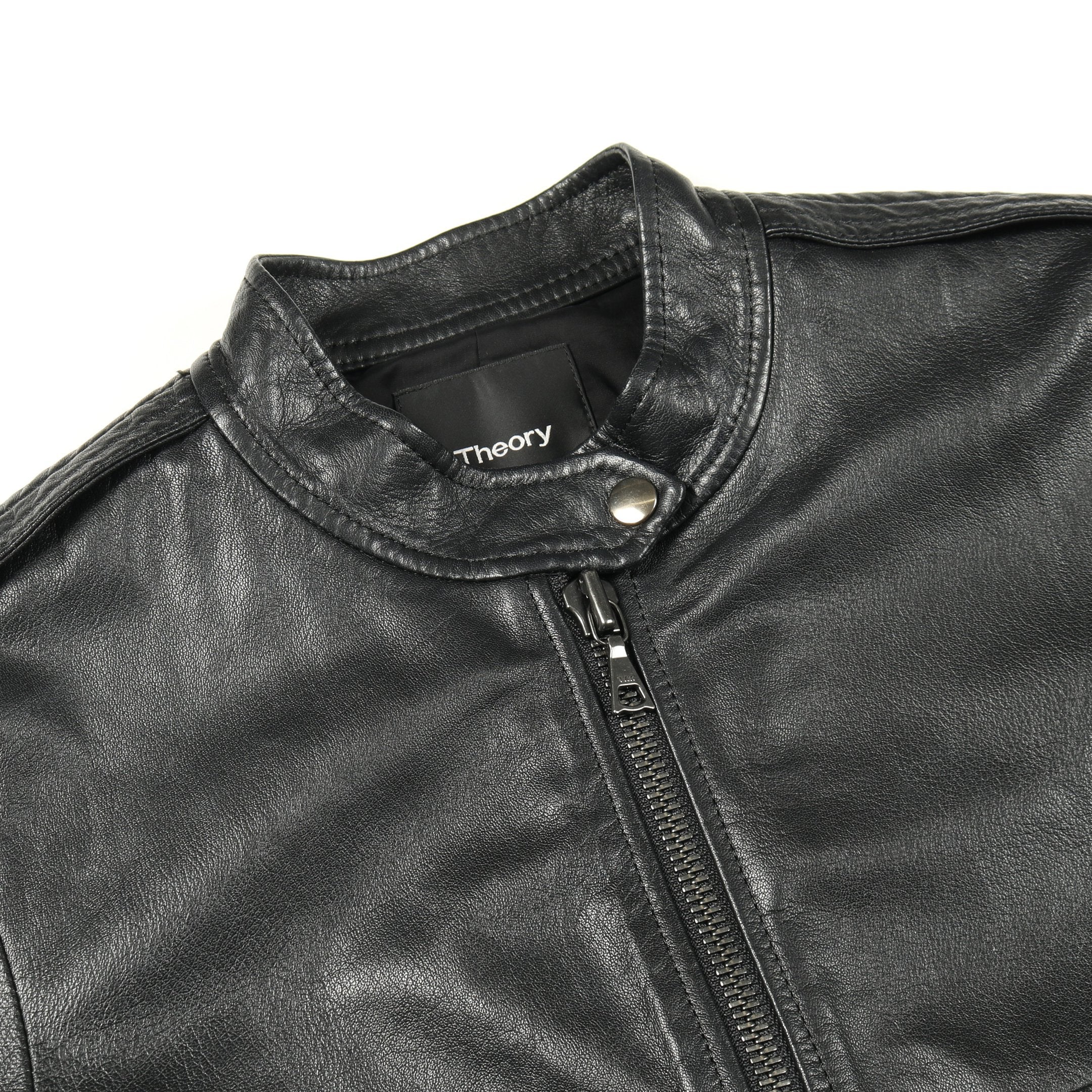 シングルライダースジャケット ブルゾン レザー ブラック セオリー – RECLO