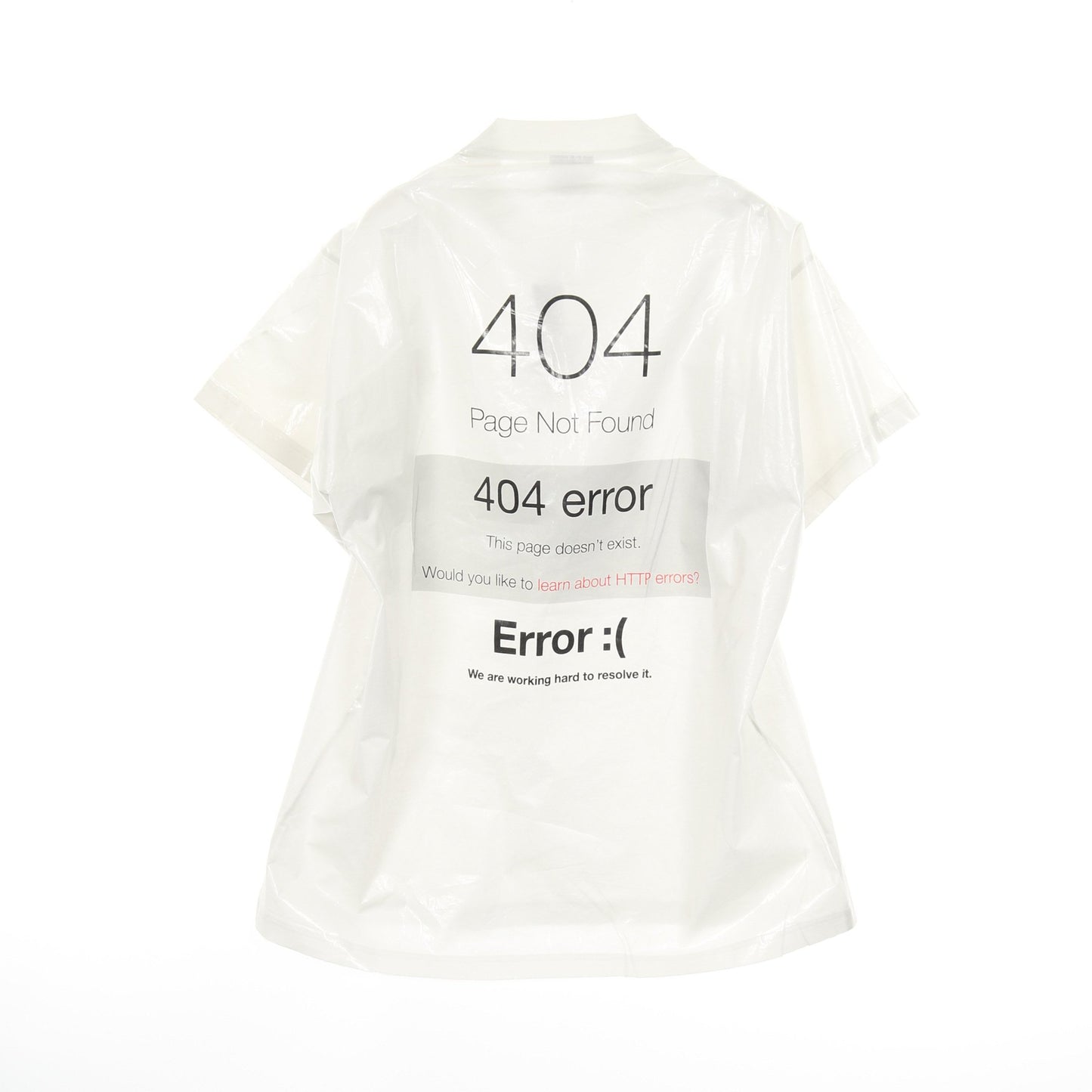 LOADING ERROR MISPLACED Tシャツ クルーネック 半袖 コットン オフホワイト ラミネート加工 バレンシアガ トップス BALENCIAGA