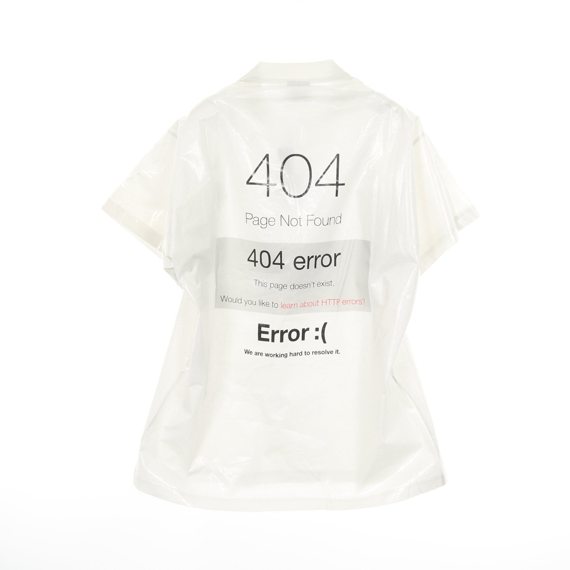 LOADING ERROR MISPLACED Tシャツ クルーネック 半袖 コットン オフホワイト ラミネート加工 バレンシアガ トップス BALENCIAGA