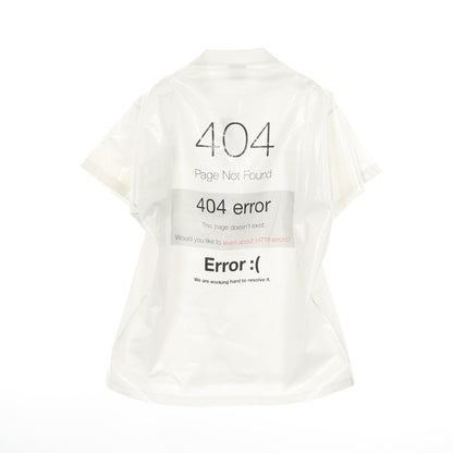 LOADING ERROR MISPLACED Tシャツ クルーネック 半袖 コットン オフホワイト ラミネート加工 バレンシアガ トップス BALENCIAGA