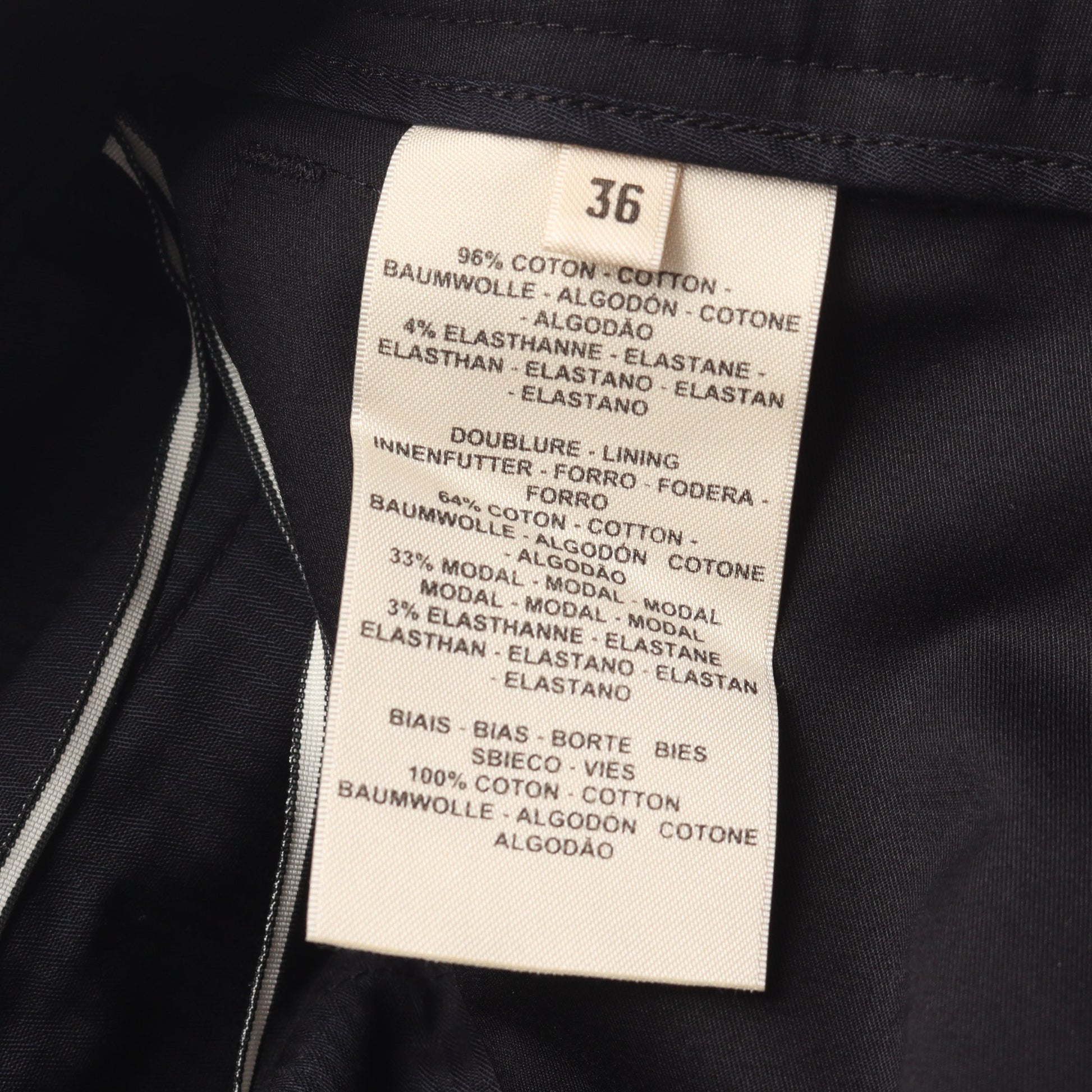 ワイドパンツ コットン ブラック エルメス ボトムス HERMES