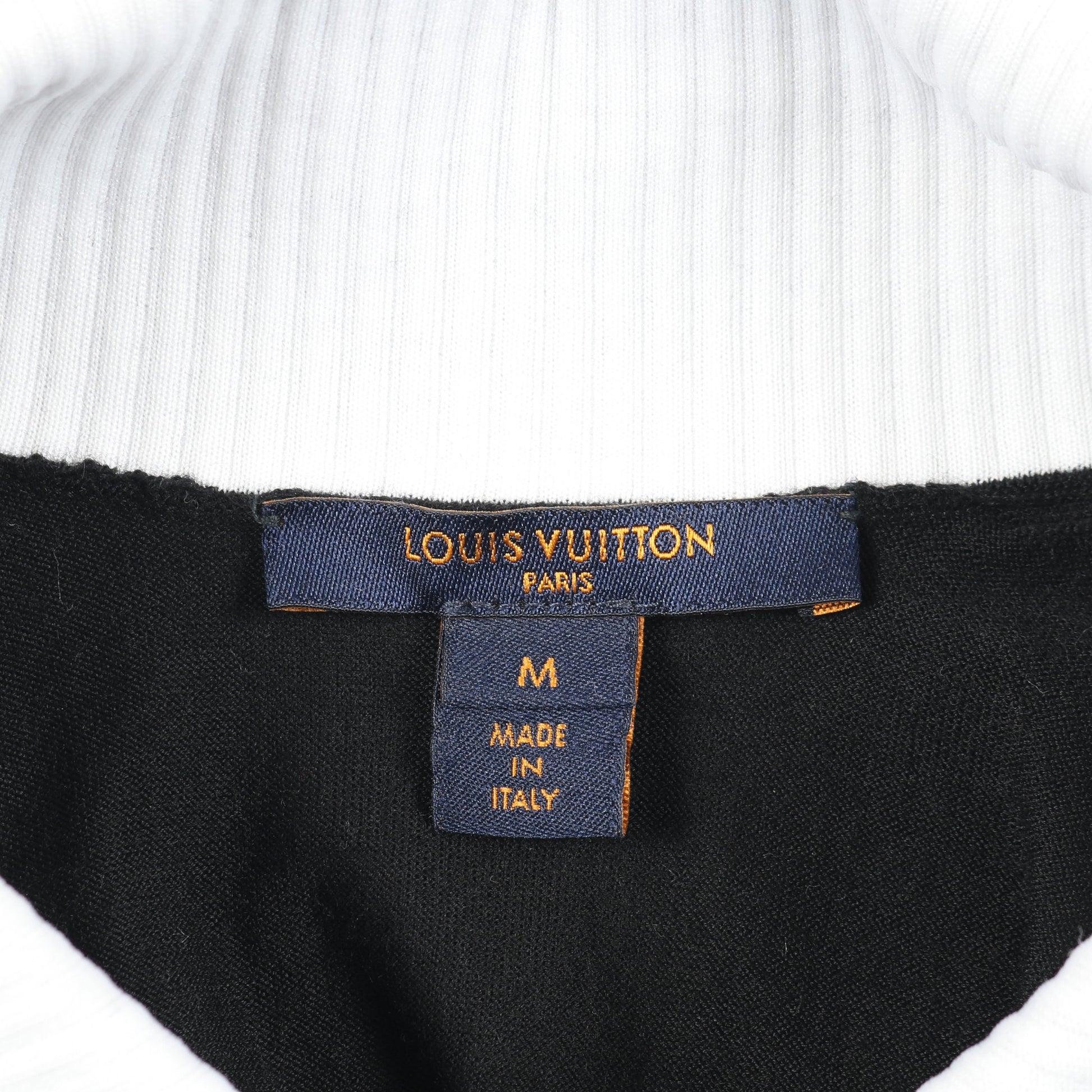 ニットワンピース ウール ブラック ホワイト 襟付き ルイヴィトン ワンピース LOUIS VUITTON