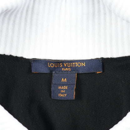 ニットワンピース ウール ブラック ホワイト 襟付き ルイヴィトン ワンピース LOUIS VUITTON