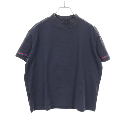 カノエ Tシャツ モックネック 半袖 コットン ネイビー レッド エルメス トップス HERMES
