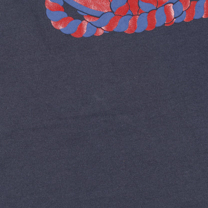 カノエ Tシャツ モックネック 半袖 コットン ネイビー レッド エルメス トップス HERMES