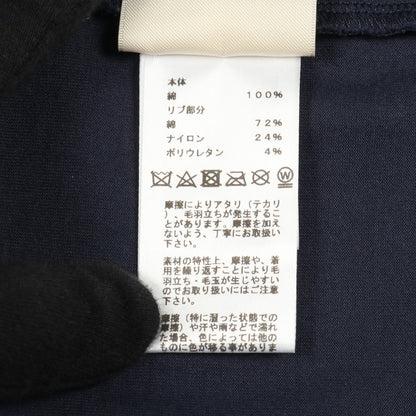 カノエ Tシャツ モックネック 半袖 コットン ネイビー レッド エルメス トップス HERMES