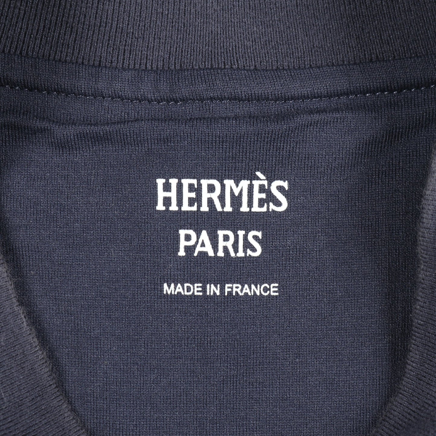 カノエ Tシャツ モックネック 半袖 コットン ネイビー レッド エルメス トップス HERMES