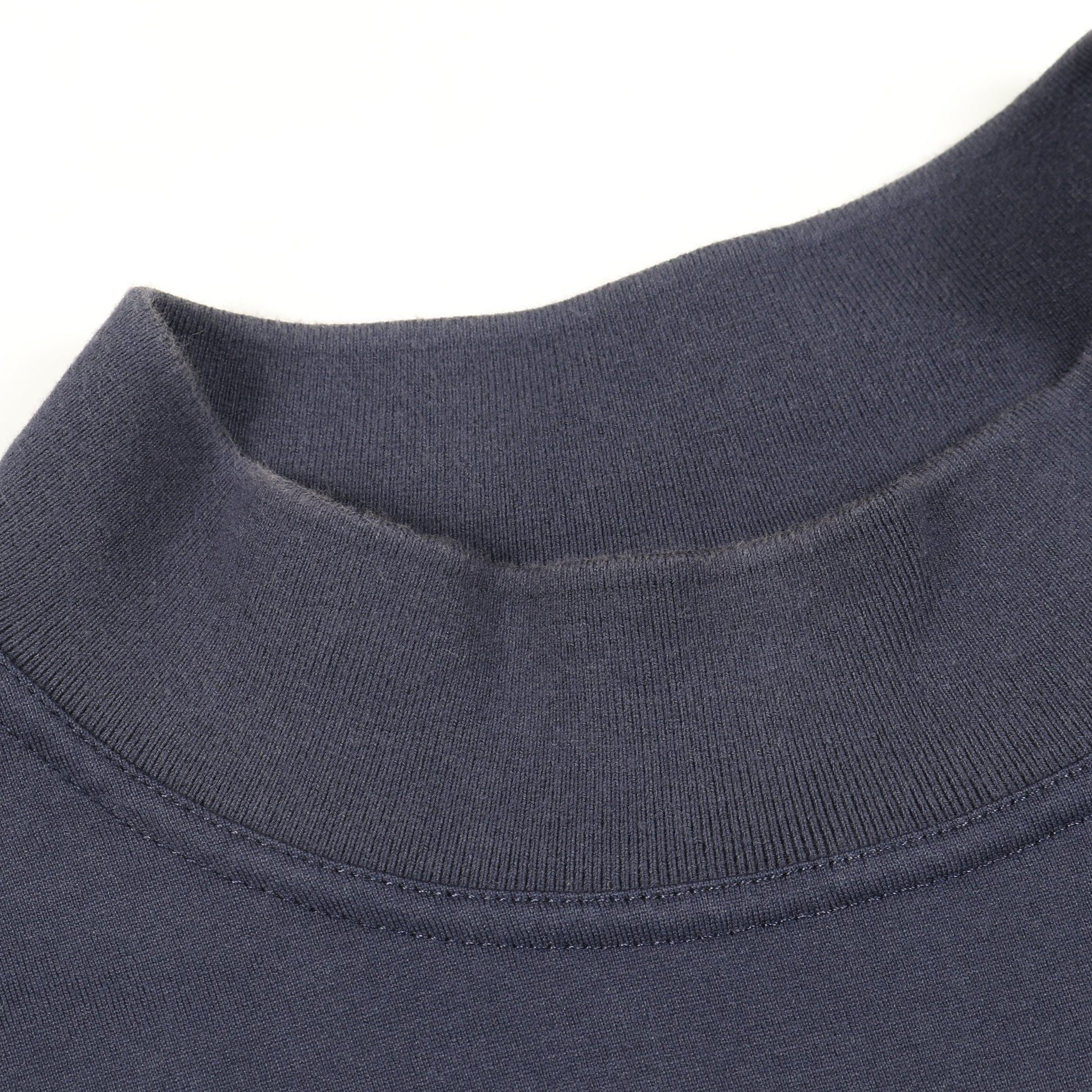 カノエ Tシャツ モックネック 半袖 コットン ネイビー レッド エルメス トップス HERMES