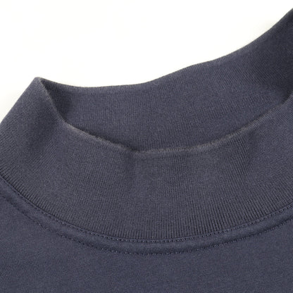 カノエ Tシャツ モックネック 半袖 コットン ネイビー レッド エルメス トップス HERMES