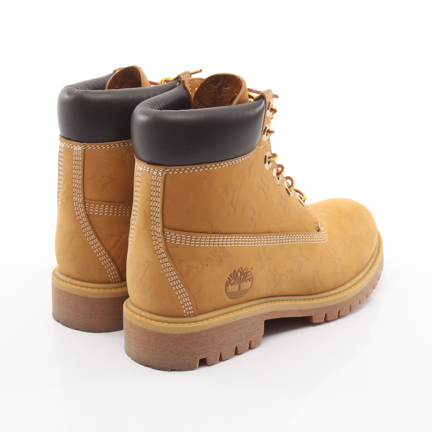 LV × Timberland 6-IN アンクル ブーツ ヌバック レザー ベージュ ダークブラウン ルイヴィトン シューズ LOUIS VUITTON