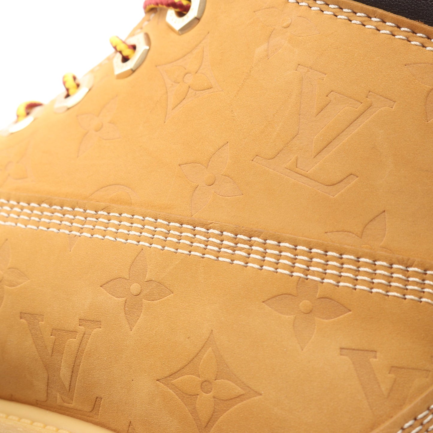 LV × Timberland 6-IN アンクル ブーツ ヌバック レザー ベージュ ダークブラウン ルイヴィトン シューズ LOUIS VUITTON