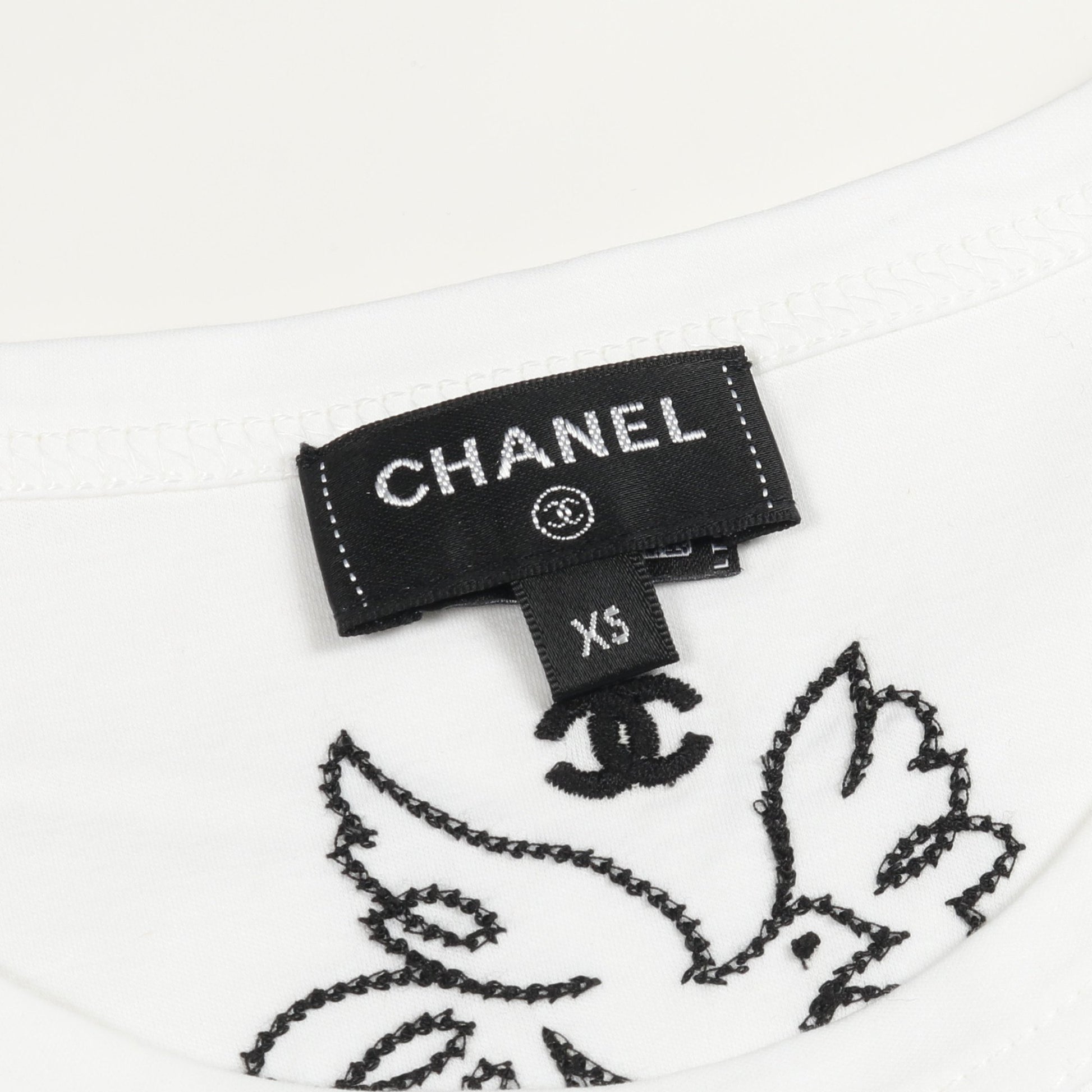 ココマーク Tシャツ 半袖 刺繍 コットン ホワイト シャネル トップス CHANEL