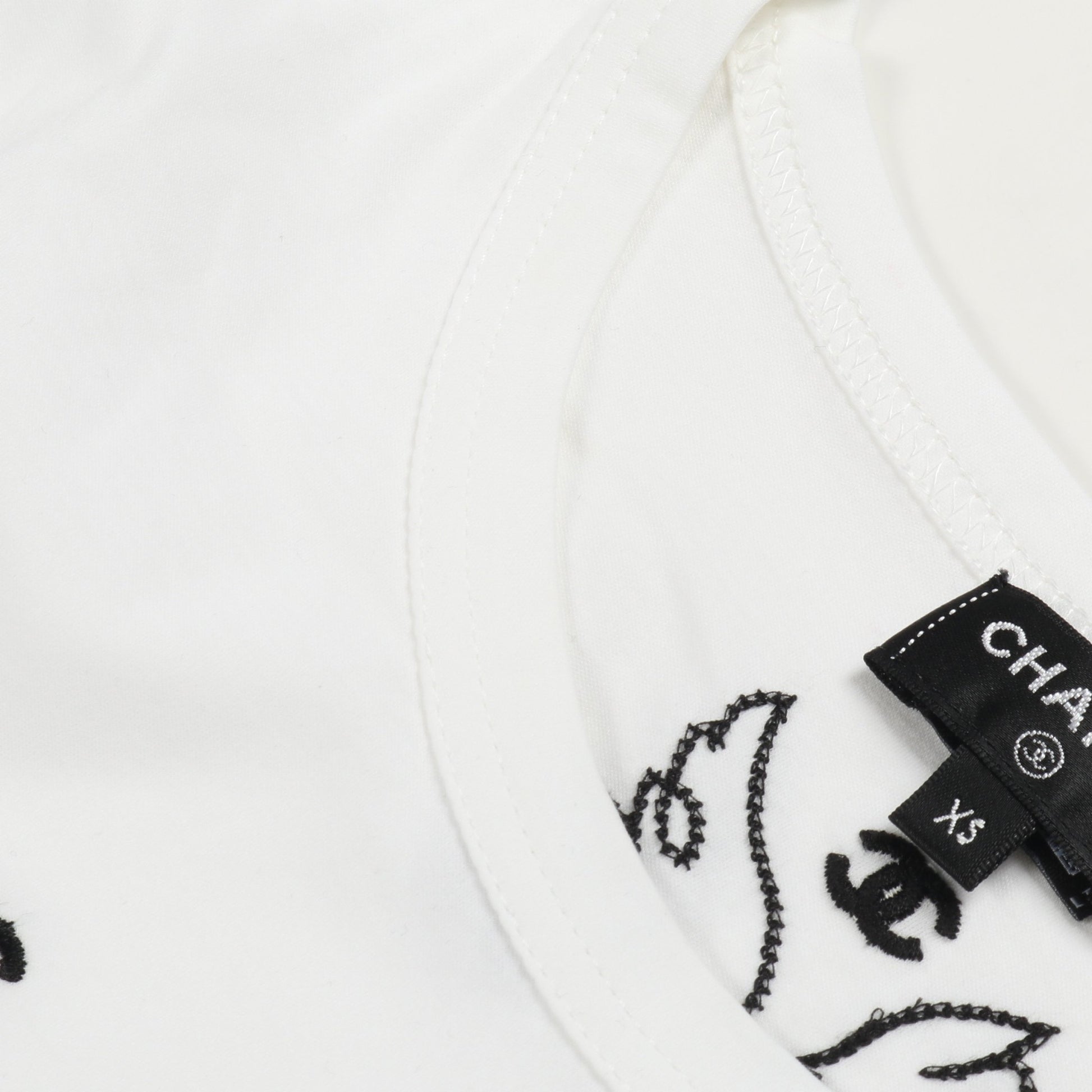 ココマーク Tシャツ 半袖 刺繍 コットン ホワイト シャネル トップス CHANEL