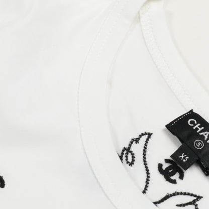 ココマーク Tシャツ 半袖 刺繍 コットン ホワイト シャネル トップス CHANEL