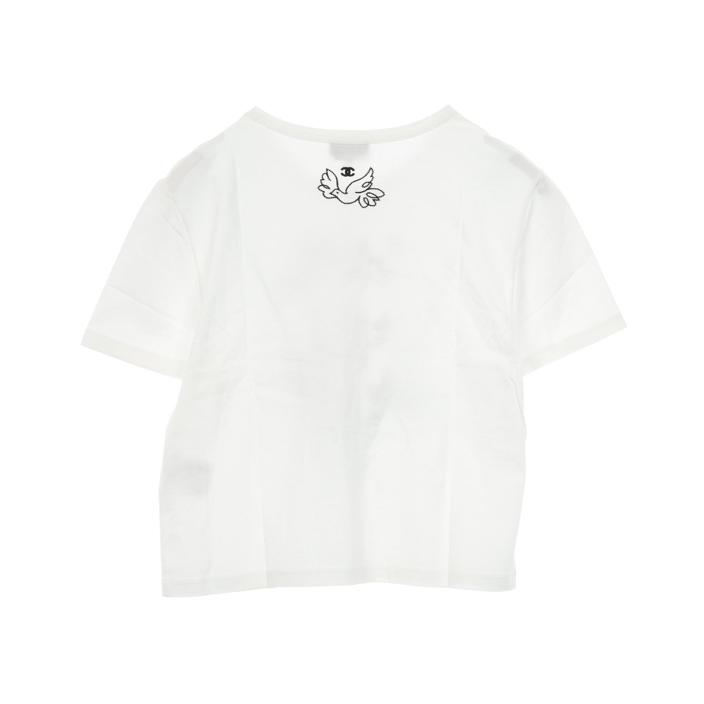 ココマーク Tシャツ 半袖 刺繍 コットン ホワイト シャネル トップス CHANEL