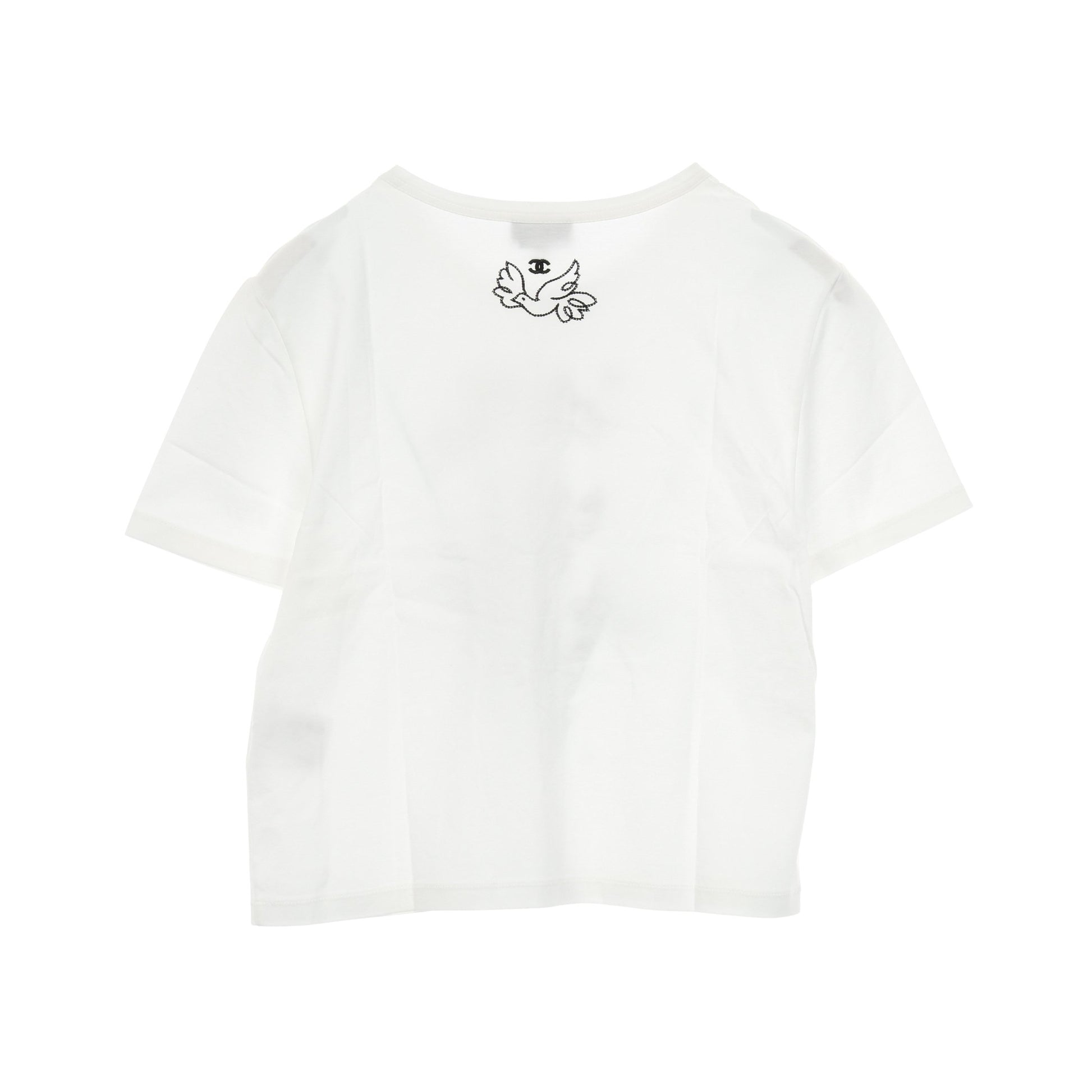 ココマーク Tシャツ 半袖 刺繍 コットン ホワイト シャネル トップス CHANEL